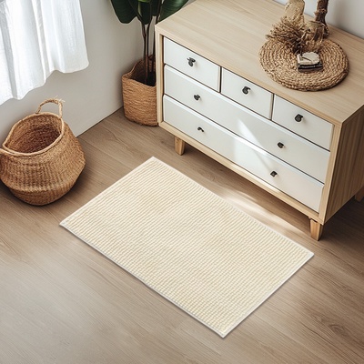 Коврик для дома Доляна «Букли», 50×80 см, молочный