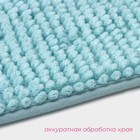 Набор ковриков для ванной и туалета Доляна «Букли», 2 шт, 40×50 см, 50×80 см, цвет голубой - Фото 3