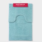 Коврики для ванной и туалета Доляна «Букли», 2 шт., 40×50 см, 50×80 см, голубые - Фото 6
