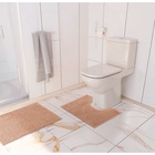 Коврики для ванны и туалета Доляна «Букли», 2 шт., 40×50, 50×80 см, бежевые - Фото 2