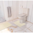 Коврики для ванной и туалета Доляна «Букли», 2 шт., 40×50, 50×80 см, молочные - Фото 2