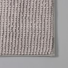 Набор ковриков для ванной и туалета Доляна «Букли», 2 шт, 40×50, 50×80 см, цвет серый - Фото 3
