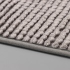 Набор ковриков для ванной и туалета Доляна «Букли», 2 шт, 40×50, 50×80 см, цвет серый - Фото 4