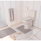 Коврики для ванной и туалета Доляна «Букли», 2 шт., 40×50, 50×80 см, серые - Фото 2