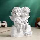 Фигурка гипс «Ангелы с сердцем на замочке», белый, 15×11 см - Фото 2
