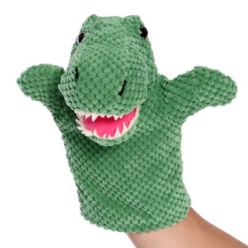 Мягкая игрушка на руку «Динозавр», 26 см, цвет зелёный