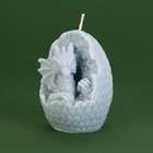 Свеча интерьерная фигурная «Дракон в яйце», серая, без аромата - Фото 2