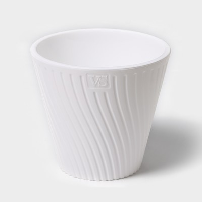 Кашпо для цветов со вставкой «Луи», 1.2 л, цвет белый