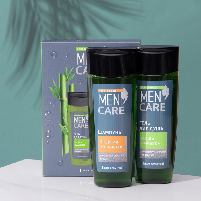 Подарочный набор для мужчин Men Care: гель для душа, 250 мл + шампунь, 250 мл - Фото 1