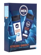 Подарочный набор косметики для мужчин Strong Energy: гель для душа, 250 мл + шампунь, 250 мл - фото 121152729