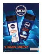 Подарочный набор косметики для мужчин Strong Energy: гель для душа, 250 мл + шампунь, 250 мл - фото 121152730
