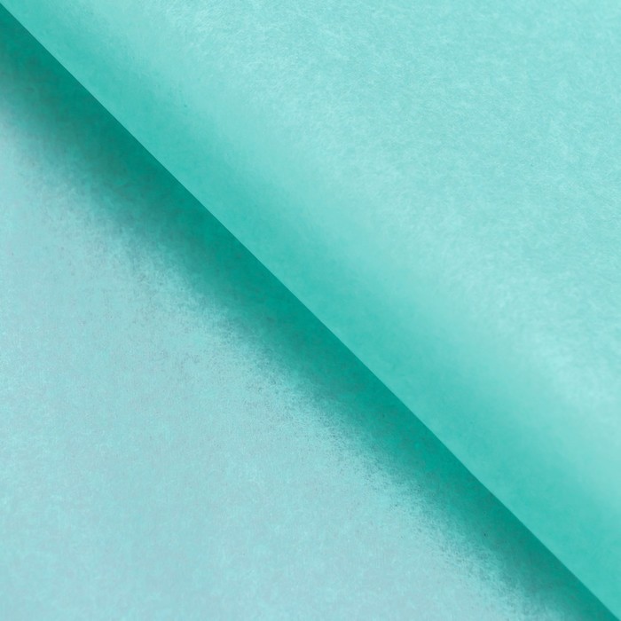 Бумага упаковочная тишью, аквамариновый, 50×66 см - Фото 1