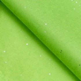 Бумага упаковочная тишью, "Конфетти", зелёное яблоко, 50 х 66 см