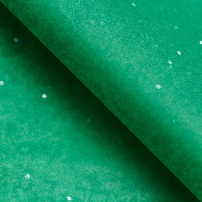 Бумага упаковочная тишью, "Конфетти", тёмно-зелёный, 50 х 66 см - Фото 1