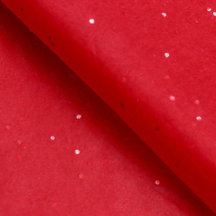 Бумага упаковочная тишью, "Конфетти", красная, 50 х 66 см - Фото 1