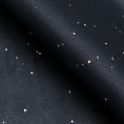 Бумага упаковочная тишью, «Конфетти», чёрная, 50×66 см