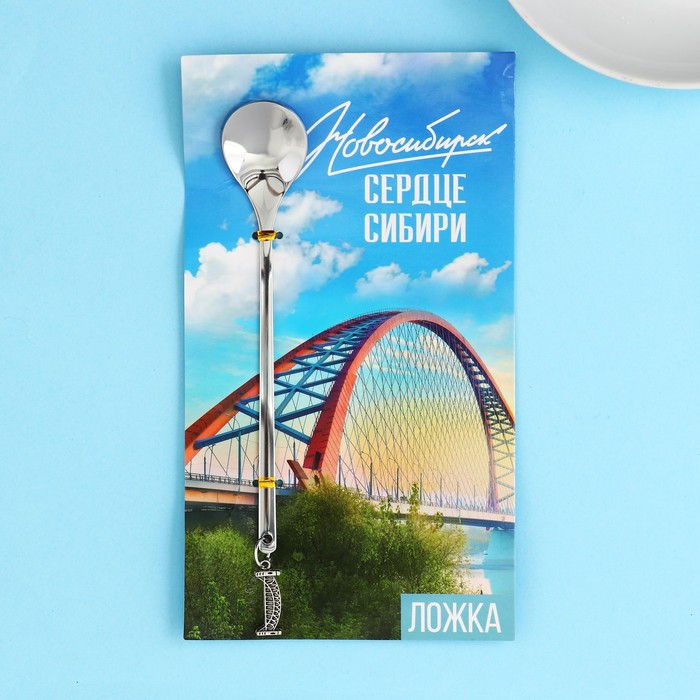Ложка с подвесом «Новосибирск», 2,7 х 14,8 см - фото 1891686099