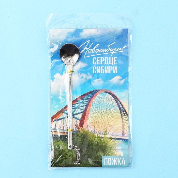 Ложка с подвесом «Новосибирск», 2,7 х 14,8 см - фото 1891686103