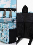 Рюкзак школьный на молнии, с карманами, с принтом, размер 30×13×42 см, голубой - Фото 2