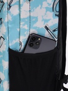 Рюкзак школьный на молнии, с карманами, с принтом, размер 30×13×42 см, голубой - Фото 6