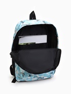 Рюкзак Буквы, 30*13*42, отд на молнии, 3 н/кармана, голубой - фото 809277467 Рюкзак Буквы, 30*13*42, отд на молнии, 3 н/кармана, голубой - фото 809277467