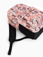 Рюкзак школьный на молнии, с карманами, с рисунками, размер 30×13×42 см, серый/розовый - Фото 8