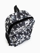 Рюкзак школьный на молнии, с карманами, с принтом, размер 30×13×42 см, чёрный/белый - Фото 4