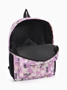 Рюкзак школьный на молнии, с карманами, с принтом, размер 30×13×42 см, фиолетовый - Фото 12