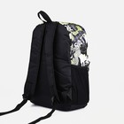 Рюкзак молодёжный из текстиля, 3 кармана, цвет жёлтый/серый - Фото 2