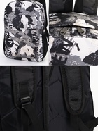 Рюкзак школьный на молнии, с принтом, размер 30×13×42 см, чёрный - Фото 5