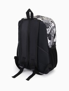 Рюкзак школьный на молнии, с принтом, размер 30×13×42 см, чёрный - Фото 7