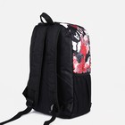 Рюкзак молодёжный из текстиля, 3 кармана, цвет серый/красный - фото 7380303