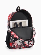 Рюкзак школьный на молнии, с карманами, с принтом, размер 30×13×42 см, красный/серый - Фото 10