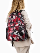 Рюкзак школьный на молнии, с карманами, с принтом, размер 30×13×42 см, красный/серый - Фото 14