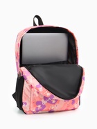 Рюкзак школьный на молнии, с карманами, с рисунком, размер 30×13×42 см, розовый/сиреневый - Фото 7