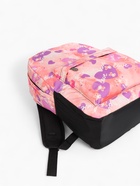 Рюкзак школьный на молнии, с карманами, с рисунком, размер 30×13×42 см, розовый/сиреневый - Фото 4