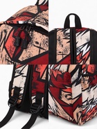 Рюкзак школьный, на молнии, три наружных кармана, с принтом, 30×13×42 см, разноцветный - Фото 2