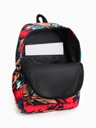 Рюкзак школьный на молнии, с карманами, с принтом, размер 30×13×42 см, красный - Фото 10