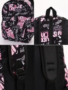 Рюкзак молодёжный на молнии, с карманами, размер 30×13×42 см, чёрный/розовый - Фото 6