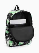 Рюкзак молодёжный на молнии, с карманами, размер 30×13×42 см, чёрный/зелёный - Фото 10