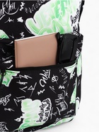 Рюкзак молодёжный на молнии, с карманами, размер 30×13×42 см, чёрный/зелёный - Фото 8