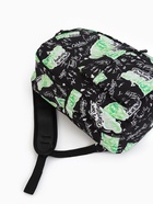 Рюкзак молодёжный на молнии, с карманами, размер 30×13×42 см, чёрный/зелёный - Фото 9