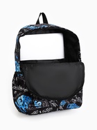 Рюкзак молодёжный на молнии, с карманами, размер 30×13×42 см, чёрный/синий - Фото 6