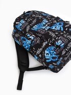 Рюкзак молодёжный на молнии, с карманами, размер 30×13×42 см, чёрный/синий - Фото 8