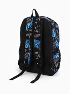 Рюкзак молодёжный на молнии, с карманами, размер 30×13×42 см, чёрный/синий - Фото 9