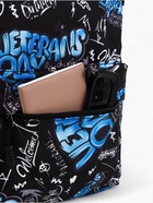 Рюкзак молодёжный на молнии, с карманами, размер 30×13×42 см, чёрный/синий - Фото 12