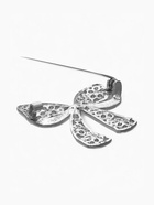 Брошь "Бант", цвет белый в серебре - фото 809294024