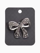 Брошь «Бант», цвет белый в серебре - Фото 4