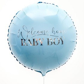 Воздушный шар фольгированный 18" «Baby boy», круг (комплект 5 шт)