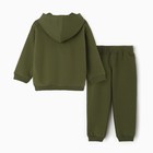 Костюм детский (толстовка, брюки), цвет зелёный, рост 80 см - Фото 8